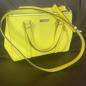 Neon yellow Kate Spade crossbody bag